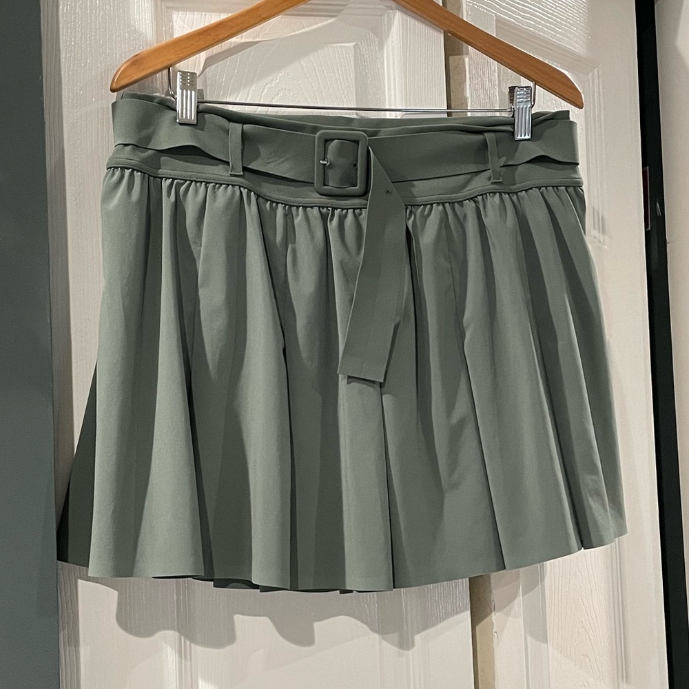 khaki green tennis skirt